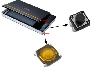 Application of light touch switch in scanner
